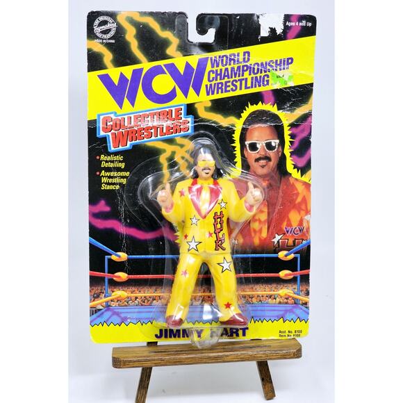 WCW Jimmy Hart Wrestling Figure 1994 LJN Original With Yellow Suit w/Hulk on it - Picture 1 of 13